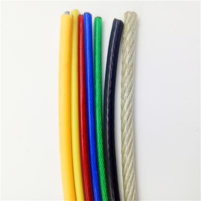 China Vinyl Coated Construction 7X7 2mm/3mm Stainless Steel (304) Cable In Transparent for sale