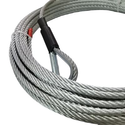 China Wire Rope Sling Customized PVC Endless Plastic Coated 7x7 Stainless Steel Wire Rope 304 316 Inside Rope Sling for sale