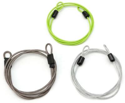 China Lifting Goods 6mm Super Tough Protective Vinyl Coated Cable Loops Ends For Any Lock for sale