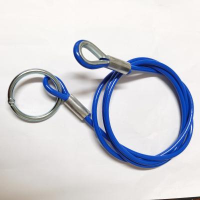 China Outdoor Activity Camping Random Color 5mm Anti-lost Elastic Spiral Steel Rope For Outdoor Activity Camping Fishing Hiking Traveling Key Chain for sale