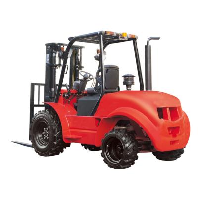 China Hot sale Flexible 3.0 Ton Diesel Powered Forklift  Two Drive Rough Terrain Excellent Gradeability for sale