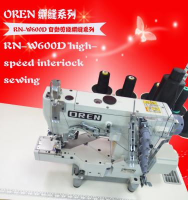 China Leather Shoes Sponge Sewing Machine Automatic Cutting Line Sewing Machine RN-W600D for sale