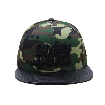 China COMMON Wholesale High Quality Outdoor Hunting Custom Camouflage Hat Flat Brim Camouflage Snapback Hat Cap for sale