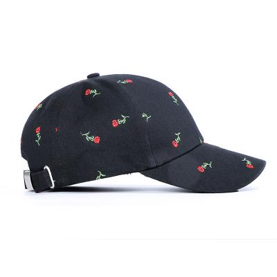 China JOINT Fashion Rose Embroidery Female Cap Cotton Hip Hop Casual Custom Outdoor Baseball Cap Manufacturers for sale