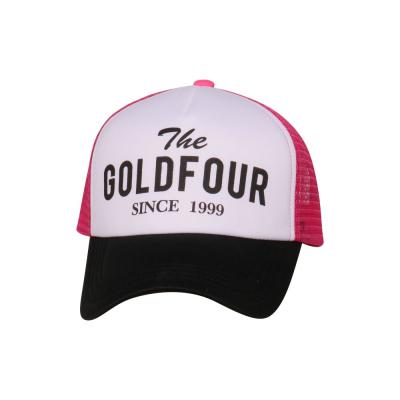 China OEM JOINT Design Printed Logo Curved Brim Summer Baseball Mesh Hats Foam Trucker Cap for sale