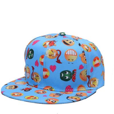 China COMMON High Quality Custom Printed Logo Flat Bill Children Hats Hip Hop Cute Kids Snapback Hat for sale