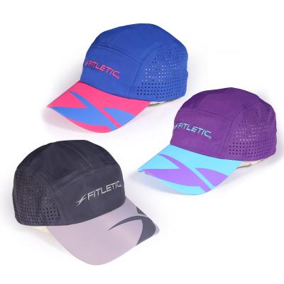 China Fashion JOINT Outdoor 100% Polyester Microfiber Breathable Custom Sports Cycling Hats Dry Fit Mesh Running Hat for sale