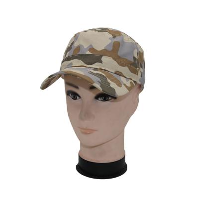 China 2020 COMMON Logo Adjustable Camouflage Flat Top Hats Outdoor Custom Army Caps Military Hat for sale