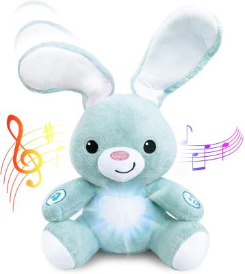 China HOT Selling Rabbit 2021 Hot Selling Easter Bunny Interactive Soft Stuffed Peekaboo Bunny Easter Singing Plush Toy Toy 6 Inch Singing Large Animal Toy for sale