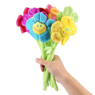 China Gift Customized Happy Face Toy Plush Sun Flower Toy For Gift for sale