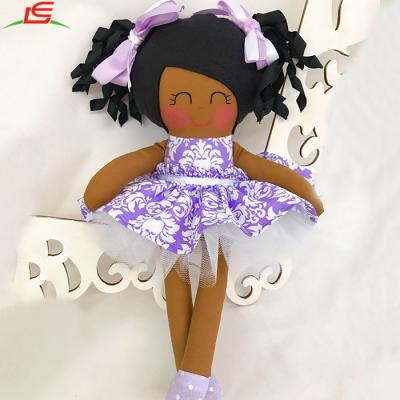 China Eco-Friendly And Eco-Environmental Wholesale Black Plush Toy Dolls For Girls for sale