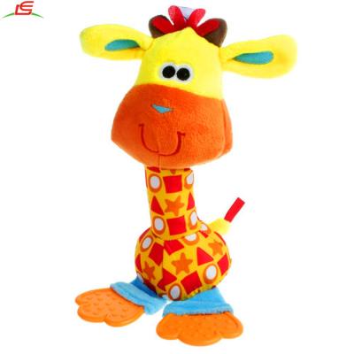 China Toy Rattles Soft Plush Toys musical Toy Colorful Animals Musical Shaking Bell for birthday gift for sale