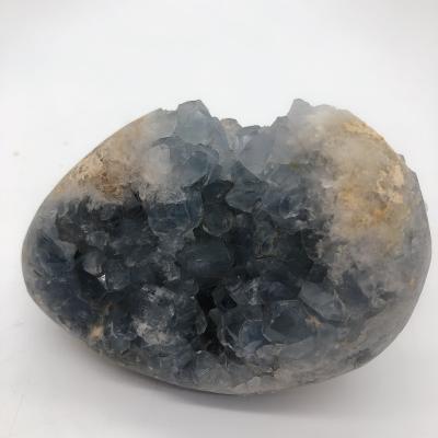 China Factory Products Handmade Collectible Celestite Group Crafts Gemstone Raw Blue Folk Arts From China for sale