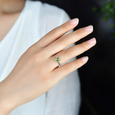 China Beautiful Romantic Natural Gemstone of Sterling Silver Ring Souvenirs Gift of Tourmaline for sale