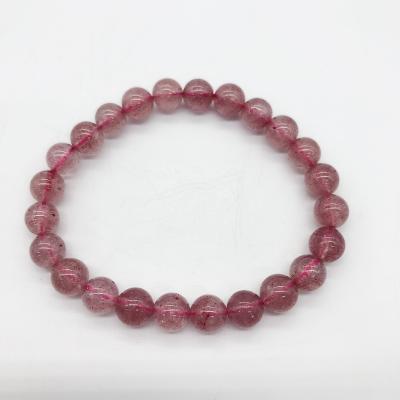 China Strawberry Crystal Bracelet Semi Previous Gemstone Romantic Hot Selling Natural Popularity for sale