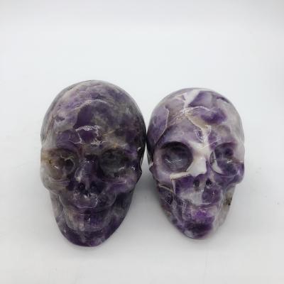 China China Wholesale Natural Quartz For Healing Arts Handmade Popular Products Amethyst Dream Skull for sale