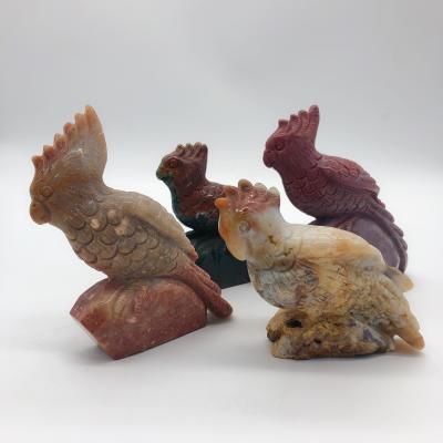 China From China Wholesale Price Ocean Jasper Parrot Carving Crystal For Home Decoration for sale