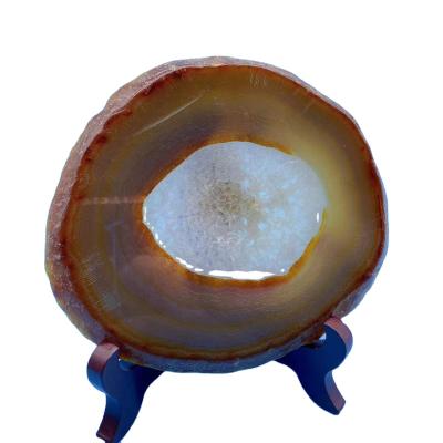 China China Polished Crafts Crystal Handmade Folk Arts Gemstone Raw Agate Slice for sale