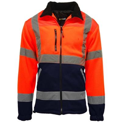 China Anti-pilling anti-pilling china manufacturer Hi Vis Full Zip Fleece Hoodie with fleece striped zipper Jumper Custom 3 meter full reflective tape wholesale for sale