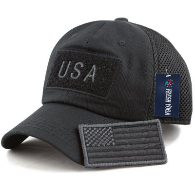 China Wholesale COMMON gorras low profile cotton hat American flag baseball cap mesh operator tactical patch COMMON tactical hat back for sale