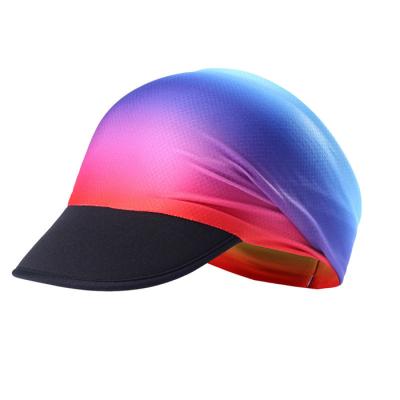 China Custom COMMON COMMON Elastic Band Hair Visor Hat Folding Dry Fit Digital Printing Iridescence Candy Color Gym Performance Hats for sale