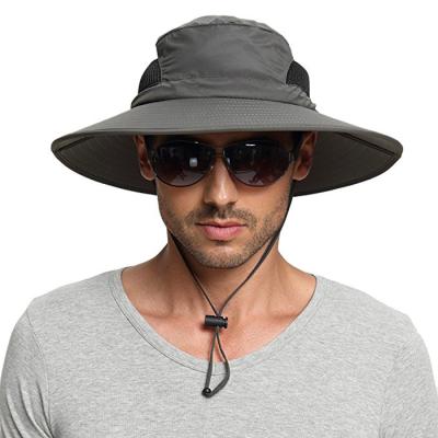 China JOINT Waterproof Wide Brim Men's Sun Boonie Safari Cap For Summer Outdoor Sun Protection Bucket Hat Fishing Hunting Desert Hawaiia for sale