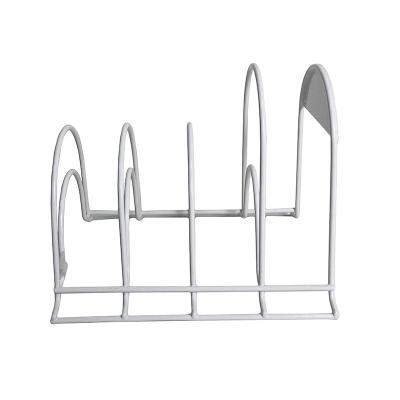 China Sustainable Multifunctional High Quality Home Customized 5 Tier Pan Holder Pot Storage Rack Stand Kitchen Cookware Storage Organizer for sale