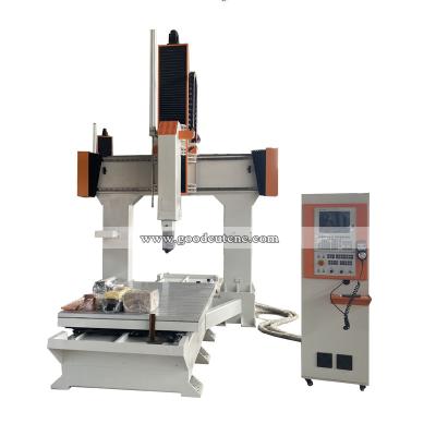 China CNC Router 5 Axis 180Â ° Slope Carving Cutting 1325 1530 5 Axis Woodworking CNC Woodworking Machining With 5 Axis Head Cutting Carving Plywood 3d Wood MDF for sale