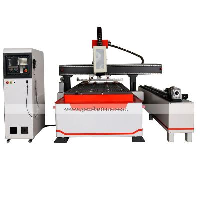 China Hotels 1325 4 Axis Linear ATC CNC Router With Rotary Attachment For Wood Design Machine for sale