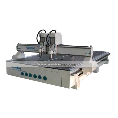 China Acrylic PVC Wood Engraving Cutting Independent Multi Head 2d 3d 3Axis Engraver Machine CNC Wood Router 1300*2500mm for sale