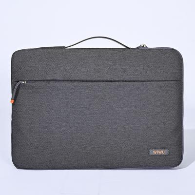 China High Quality OEM Business Briefcase Zipper Closure Felt Laptop Bag Protective Bag With Leather Handle for sale