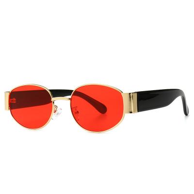 China New fashion small sunglasses frame hipster hip hop sunglasses bungee glass oval celebrity the same male style street shooting female sunglasses for sale