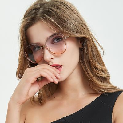 China New Ladies Sunglasses Fashion Cat Eye Sunglasses Personality Famous Square Sunglasses for sale