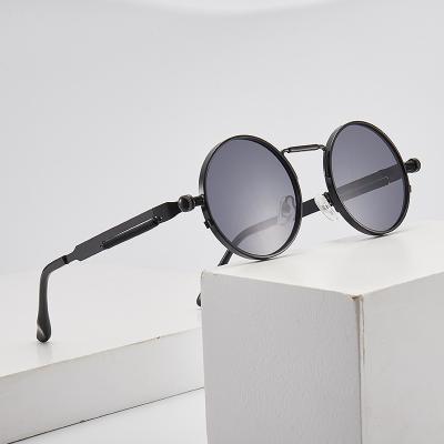 China Fashion Sunglasses 2021 Fashionable Wholesale Custom Glasses Eyewear Shade Sun Glasses Men Women Newest Fashion Spring Legs Metal Punk Sun Glasses for sale