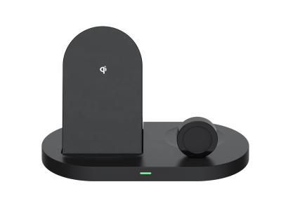 China Stable Fast Charging Radio Fast Charging Desktop Used Mobile Phone Charging 3 in 1 Wireless Charger Stand Iphone Samsung Phone Watch Earphone USB for sale