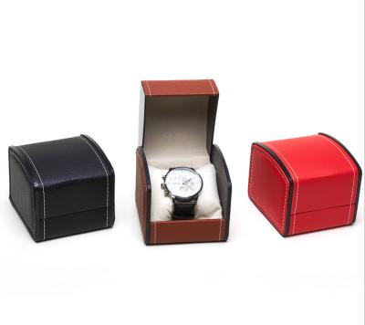 China Factory Price Custom Logo Cases Durable Line/Dot/OEM Morocco Paper Gift Box Pillow Case Wristwatch Storage Box Packaging Flip Case Wrist Watch Container for sale