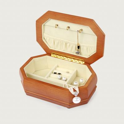 China Wood In Stock Octagonal Wooden Storage Box Jewelry Box Solid Wood High-Grade Jewelry Necklace Jewelry Box for sale