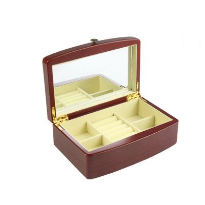 China Fashion Supply Retro Jewelry Box European Three-Layer Jewelry Box European Wooden Pilou Wooden Storage Box for sale