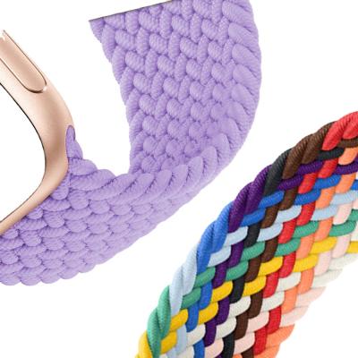 China Sport Braided Strap For Apple Watch Band Fabric Strap Correa Nylon iWatch 3 44mm 40mm 38mm 42mm 4 5 Se 6 7 45mm 41mm Band for sale