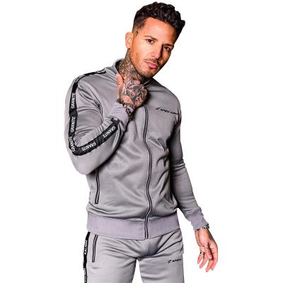 China Side And Hoodie Set Breathable Cheap Marking Sport Polyester Embedded Zipper Short BO Poly Mens Stylish Tracksuit for sale