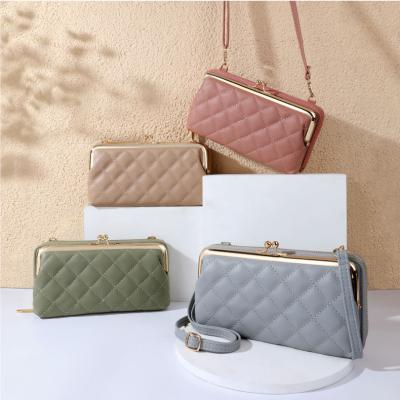 China 2022 PORTABLES New Fashionable Cell Phone Bags Luxury Mini Leather Crossbody Bag Ladies Wallet for sale