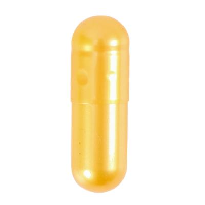 China Gelatinized Confections Pearl Gold 00# Empty Capsules Hard Gelatin Capsules for sale