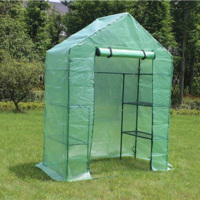 China Garden Walk In Greenhouses 4 Shelves& Reinforced PE Cover for sale