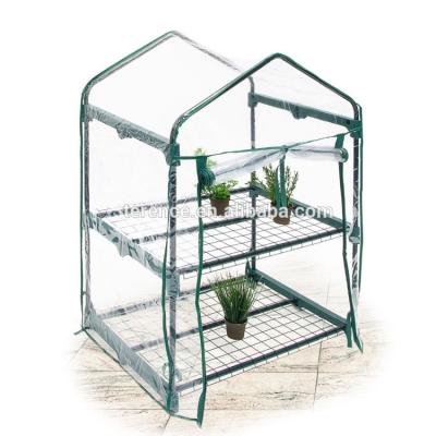 China Folding Walk In Greenhouse Indoor Greenhouse Shelves Terence TLSZ101 Powder Coated for sale