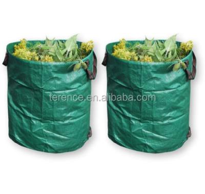 China Heavy Duty Pop Up Garden Plastic Garden Waste Bag Terence TLSL102 Green PP Fabric 150g/M2 for sale