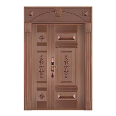 China Simple Design Modern Steel Door Factory Supply Security Bulletproof Entry Doors With Smart Lock for sale