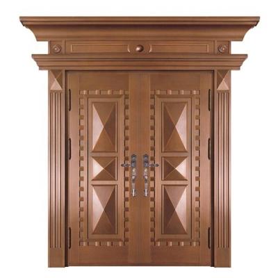 China Wholesale hot sale modern antique copper fire protection design security steel entry doors and cusmtomized zinc alloy doors for sale