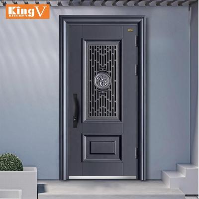 China Waterproof black dark blue door, anti-theft door, cheap price, customizable for sale