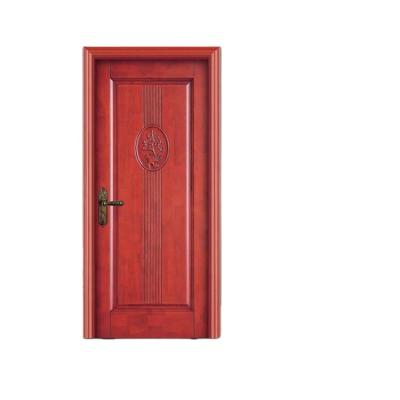 China KINGV waterproof entry doors veneer wood flush frame architrave sound proof mdf fiinsihed solid wood door for sale