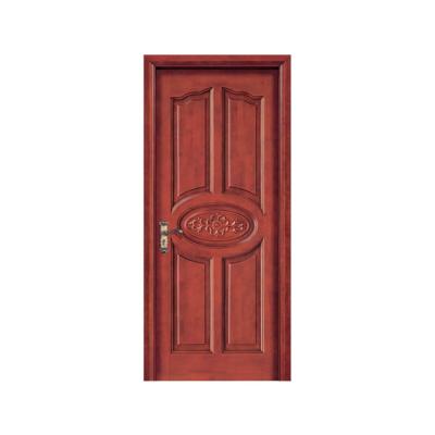 China KINGV Waterproof Entry Doors Finished Interior MDF Swing Teak Solid Wood Modern Glass Flush Designs Special Solid Door for sale